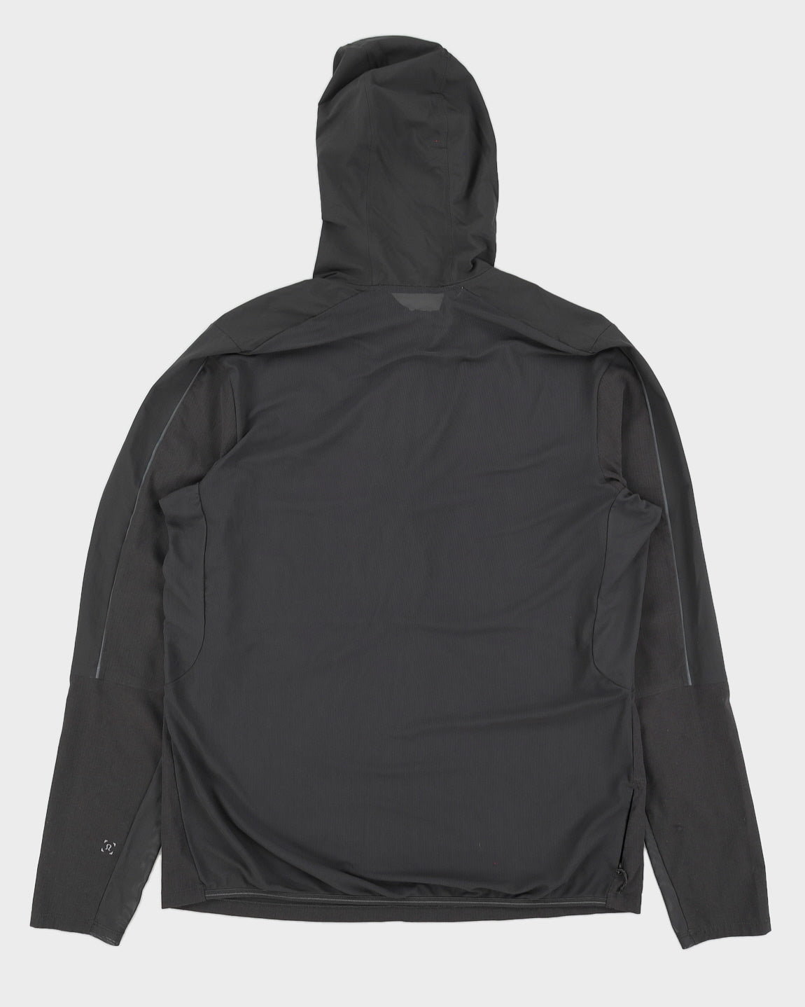 Lululemon Men's Grey Hooded Quarter Zip Jacket - L