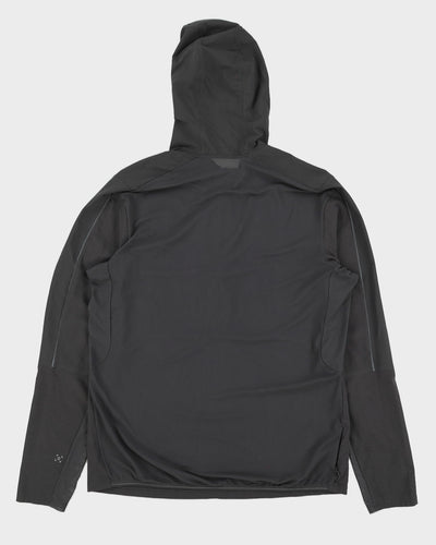 Lululemon Men's Grey Hooded Quarter Zip Jacket - L