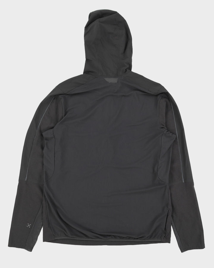 Lululemon Men's Grey Hooded Quarter Zip Jacket - L
