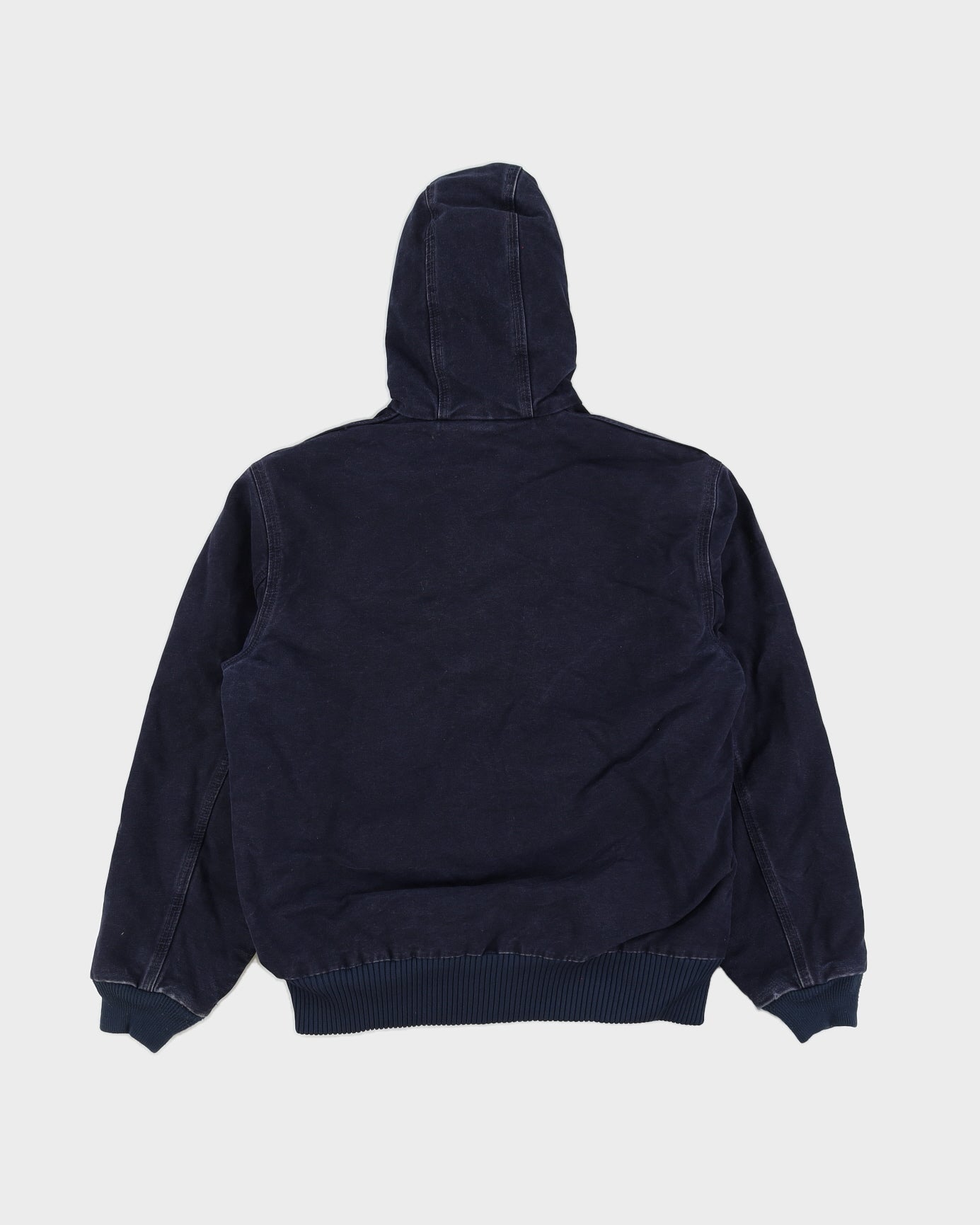 Vintage 90s Carhartt Navy Hooded Canvas Jacket - M