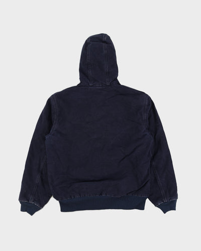 Vintage 90s Carhartt Navy Hooded Canvas Jacket - M