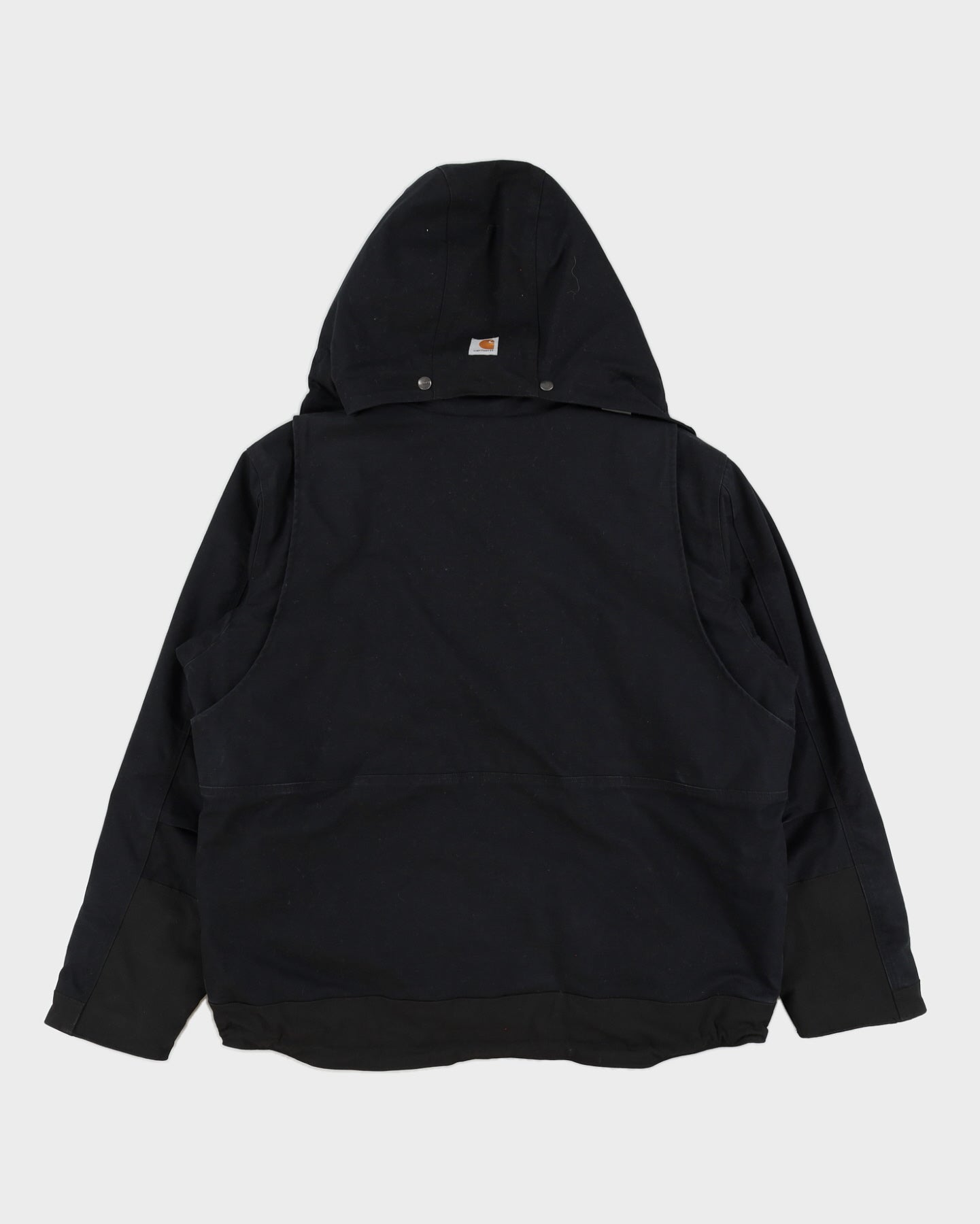 Carhartt Black Canvas Jacket With Detachable Hood - XL