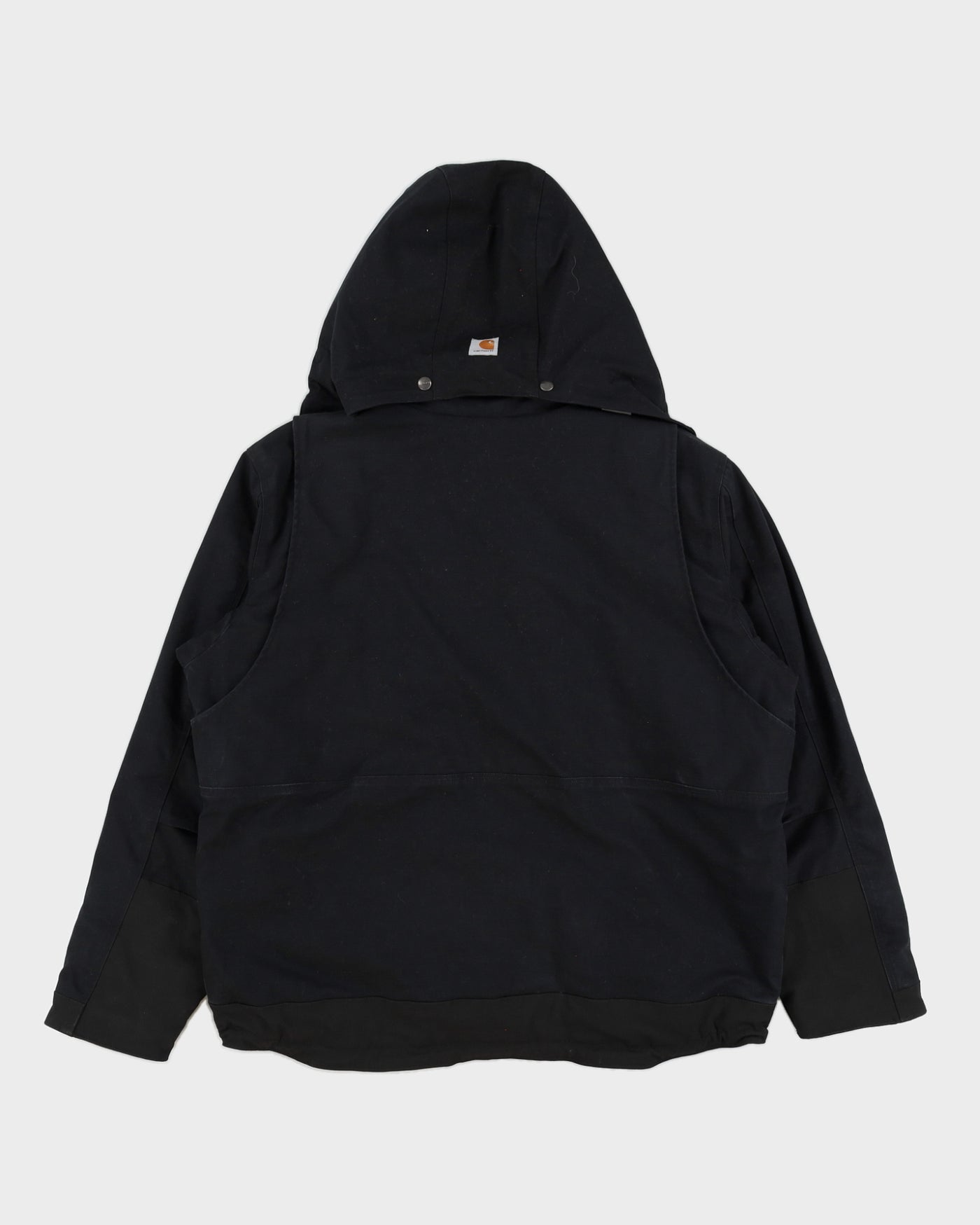 Carhartt Black Canvas Jacket With Detachable Hood - XL