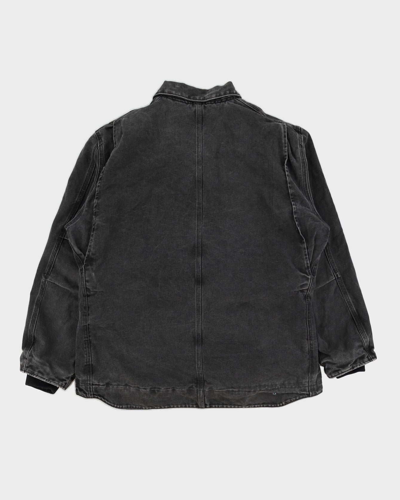 Vintage 90s Carhart Washed Black Zip Up Jacket - L