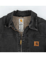 Vintage 90s Carhart Washed Black Zip Up Jacket - L