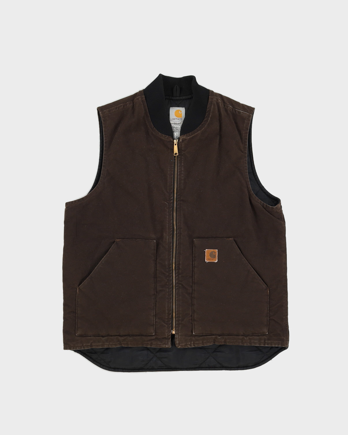 Vintage 90s Carhartt Brown Canvas Vest - L
