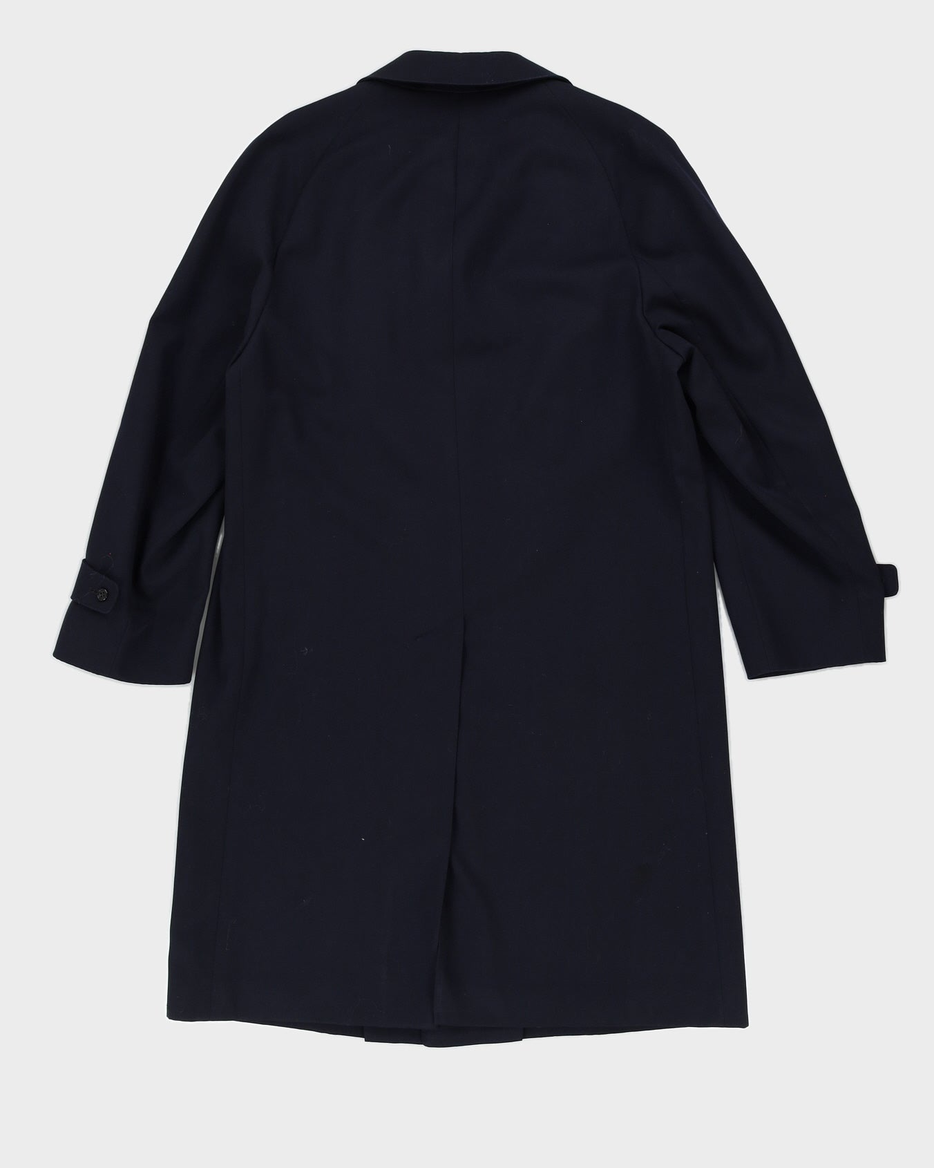 Aquascutum Navy Blue Mac Coat - M