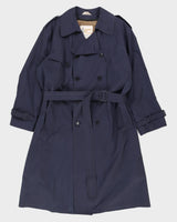 London Fog Navy Blue Mac Coat - XL