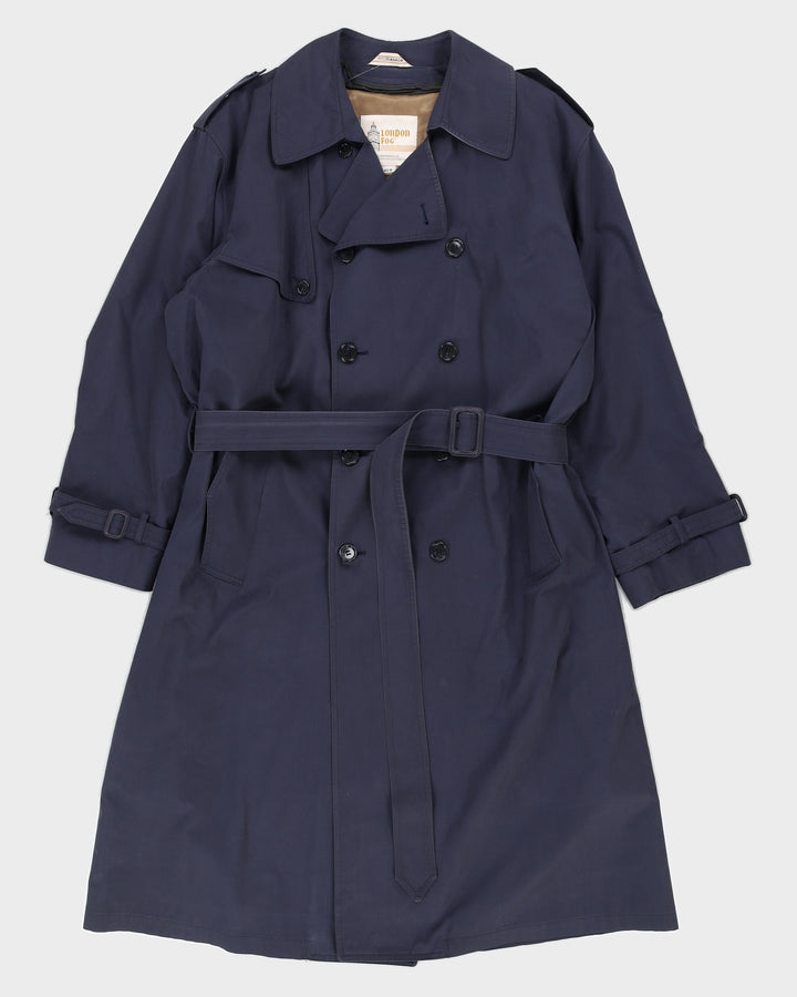 London Fog Navy Blue Mac Coat - XL