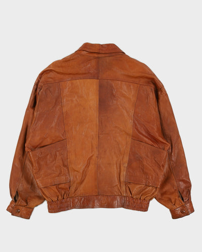 Vintage 90s OMID Brown Leather Jacket - L