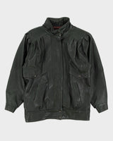 Vintage 80s Oscar Leopold Oversize Leather Jacket - S