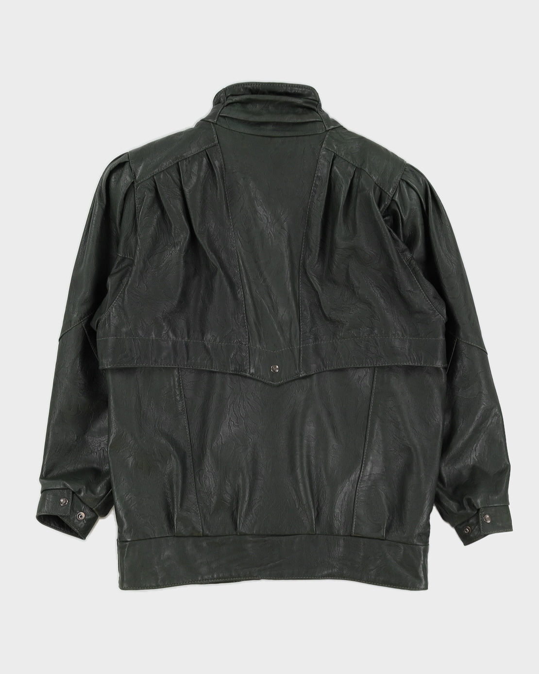 Vintage 80s Oscar Leopold Oversize Leather Jacket - S
