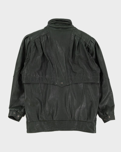 Vintage 80s Oscar Leopold Oversize Leather Jacket - S