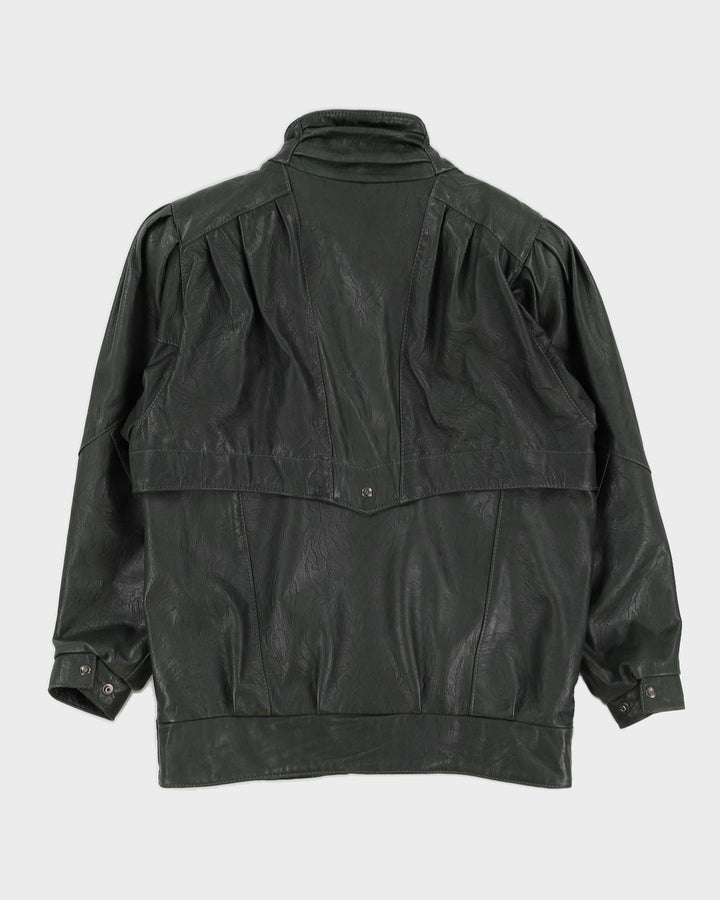 Vintage 80s Oscar Leopold Oversize Leather Jacket - S