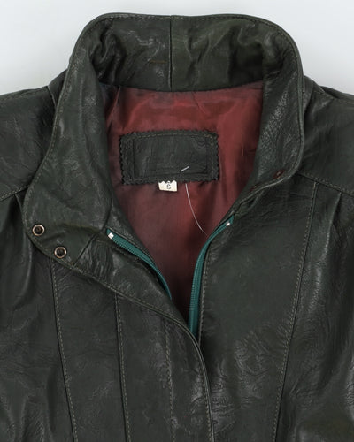 Vintage 80s Oscar Leopold Oversize Leather Jacket - S