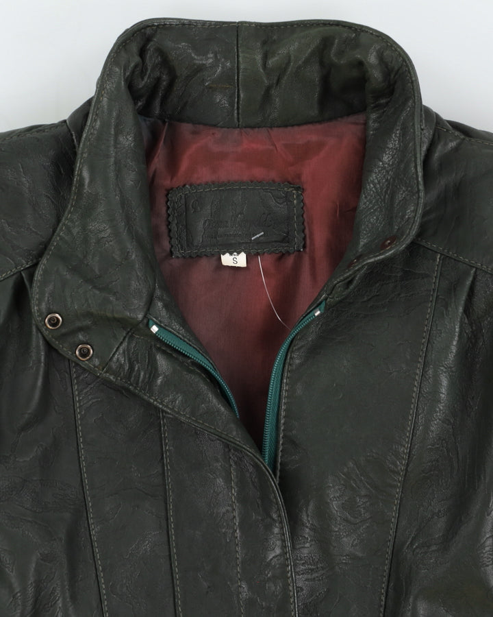 Vintage 80s Oscar Leopold Oversize Leather Jacket - S