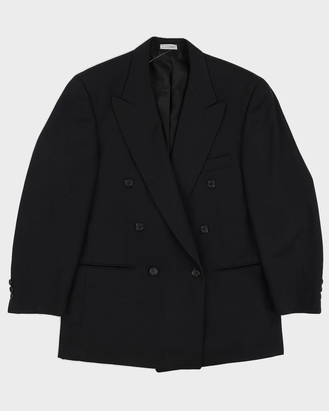 Vintage 90s Club International Black Double Breasted Blazer - M
