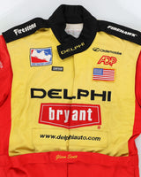 Vintage 90s Simpson Indy Racing League Delphi Bryant Red / Yellow Overalls - M / L