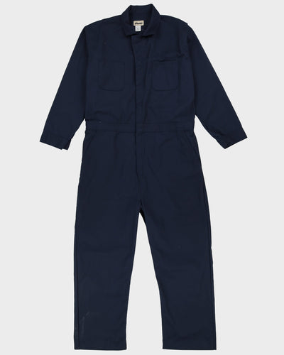 Vintage 80s Navy Plain Baggy Overalls - 52L