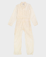 Vintage 60s Lee White Sanforized Denim Overalls - 38R
