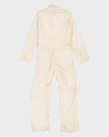 Vintage 60s Lee White Sanforized Denim Overalls - 38R