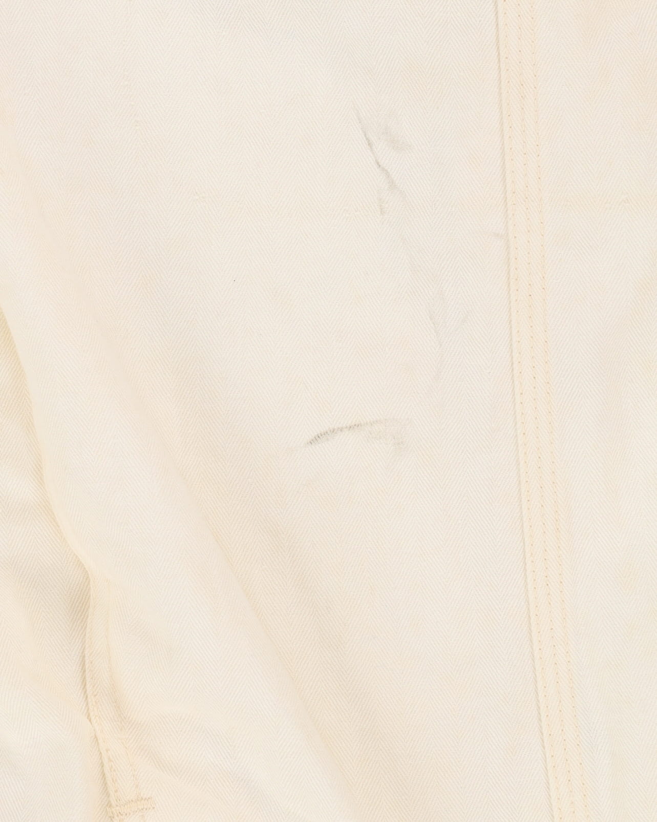 Vintage 60s Lee White Sanforized Denim Overalls - 38R