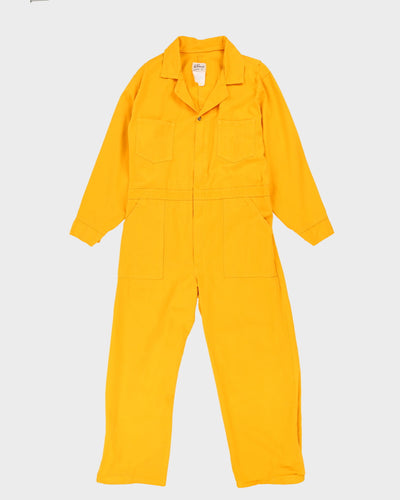 Vintage 80s Actionwest Yellow Coveralls / Overalls - XL