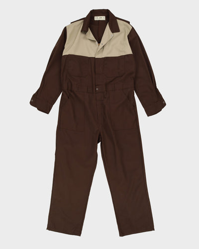 Vintage 90s Brown Workwear Coveralls / Overalls - L