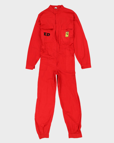 Vintage 90s Ferrari Red Coveralls / Overalls - M