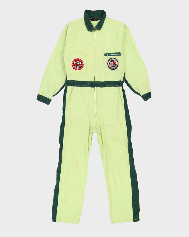 Vintage 80s Daihatsu NGK Green Two Tone Overalls - CH38 W32