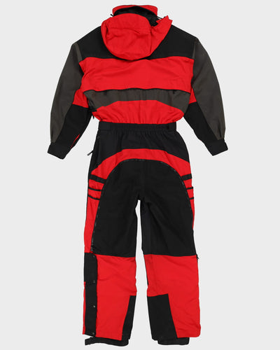 The North Face Steep Tech Red / Black Ski Suit Overalls - L