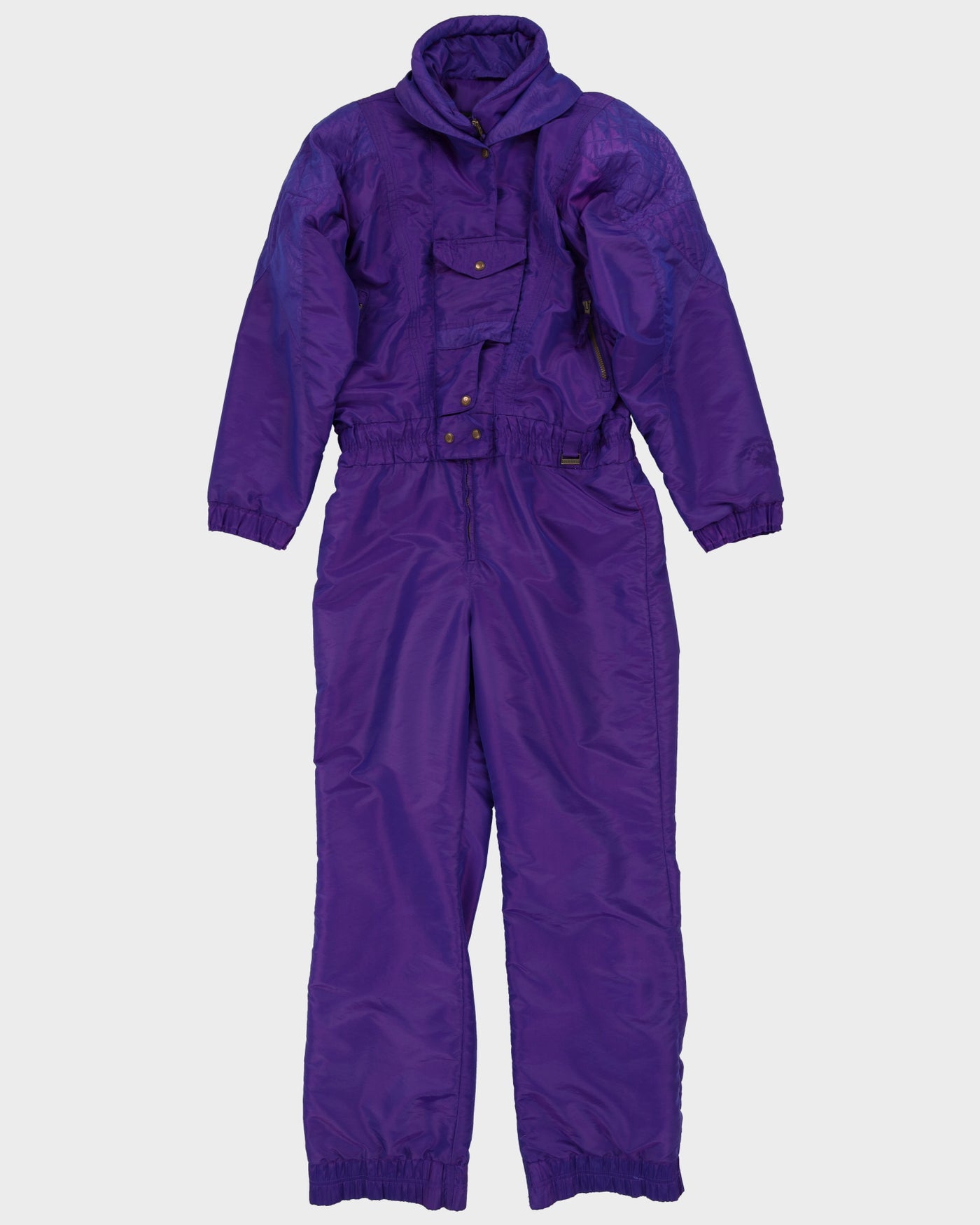 1990s Edelweiss Purple Two-Tone Ski Suit - M