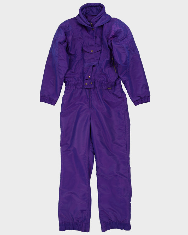 1990s Edelweiss Purple Two-Tone Ski Suit - M