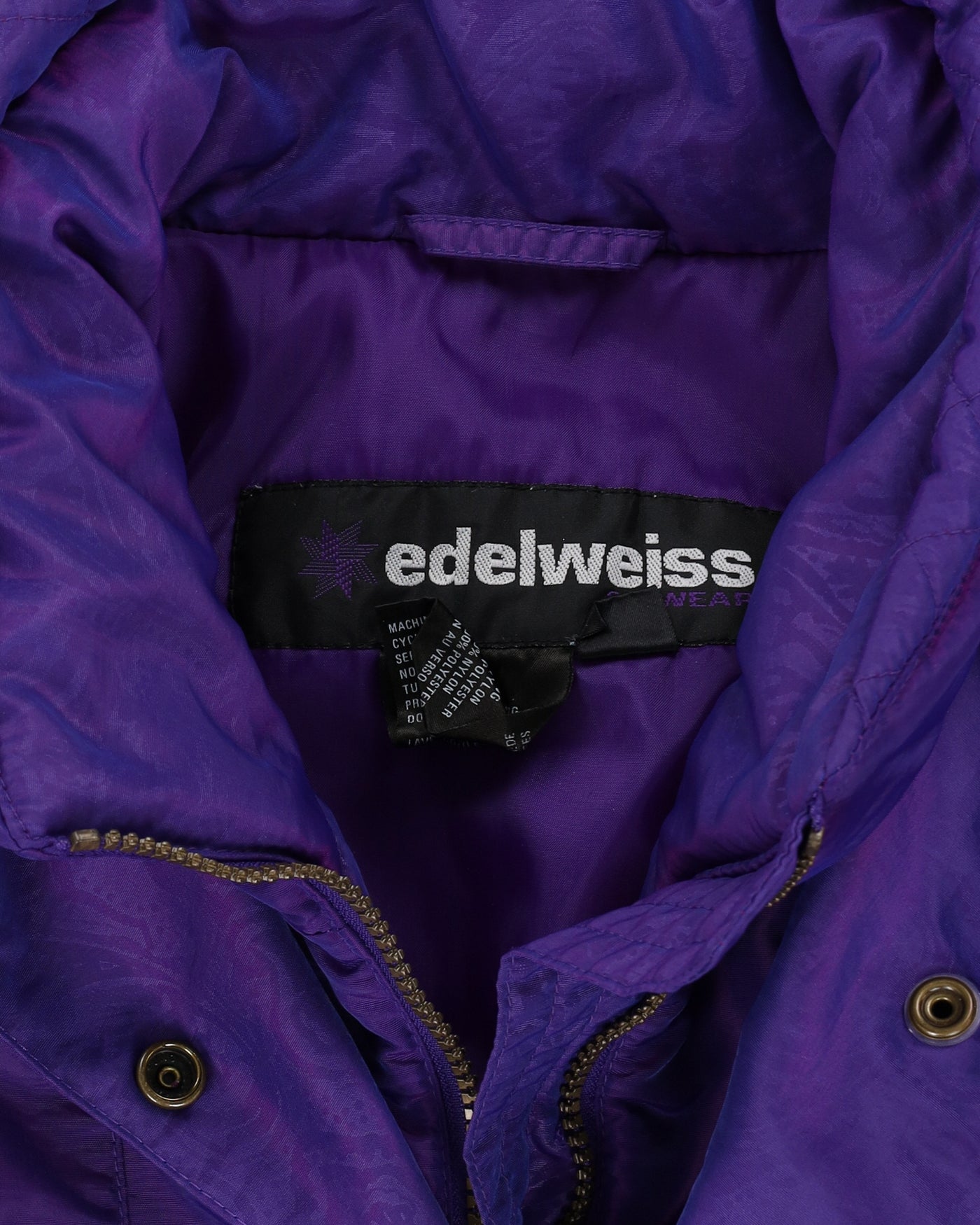 1990s Edelweiss Purple Two-Tone Ski Suit - M