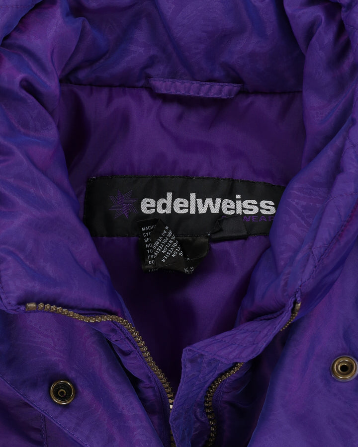 1990s Edelweiss Purple Two-Tone Ski Suit - M