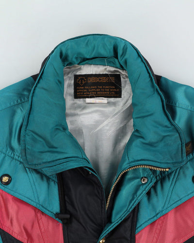 Vintage 90s Descente Black / Pink Ski Suit - L