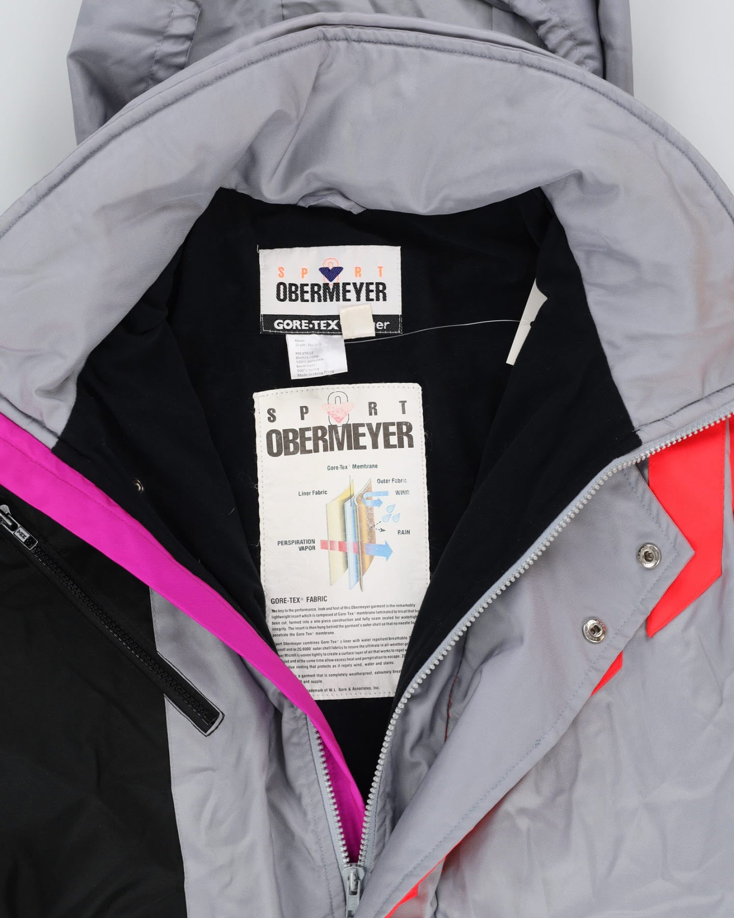 Vintage 90s Obermeyer Grey Gore-Tex Ski Suit - L