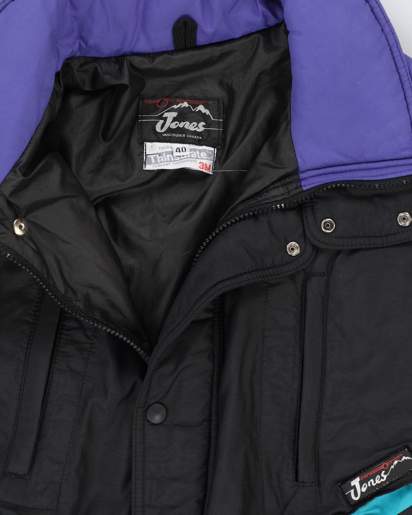 Vintage 90s Jones Vancouver Thinsulate Black Ski Suit - M