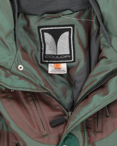 Vintage 90s Couloir Phosphorescence Green Ski Suit - M