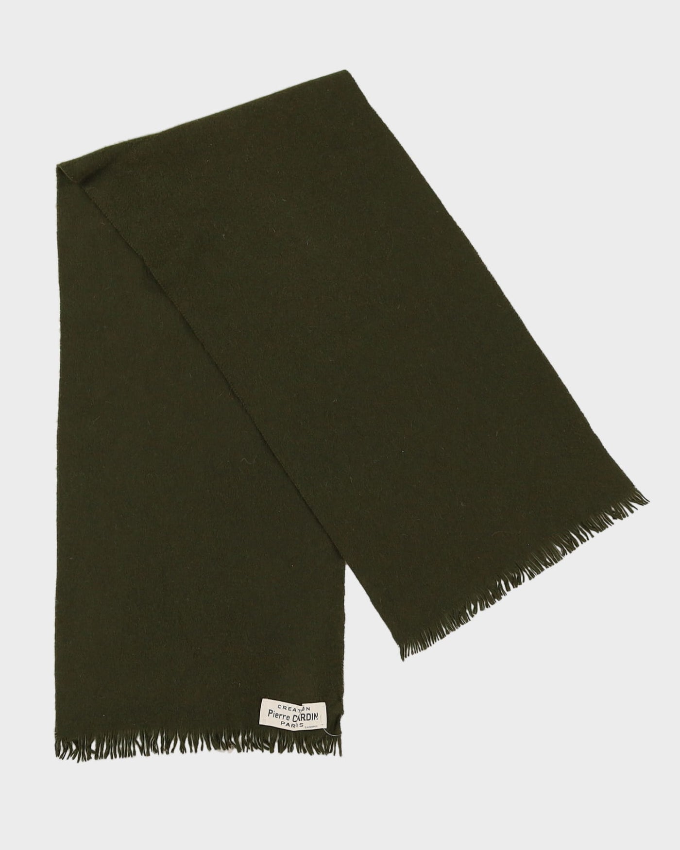 Pierre Cardin Green Knitted Cashmere Scarf