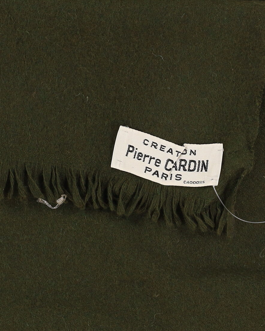 Pierre Cardin Green Knitted Cashmere Scarf