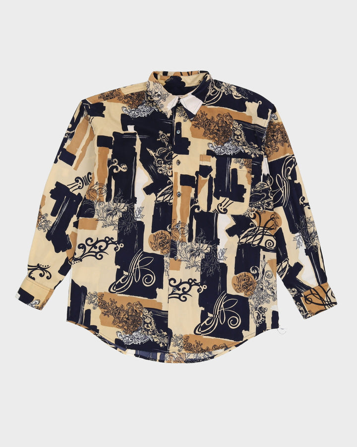 Vintage 90s Oversized Abstract Print Shirt - L