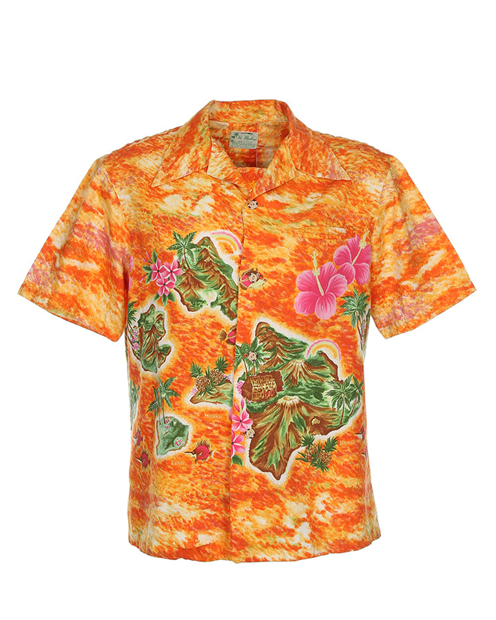 Vintage 70s Ui Maikai Hawaiian Cotton Shirt - M/L