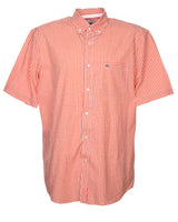 Lacoste gingham check short sleeve shirt - XXL