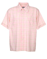 Vintage 60s Hidden Key check short sleeve shirt - L