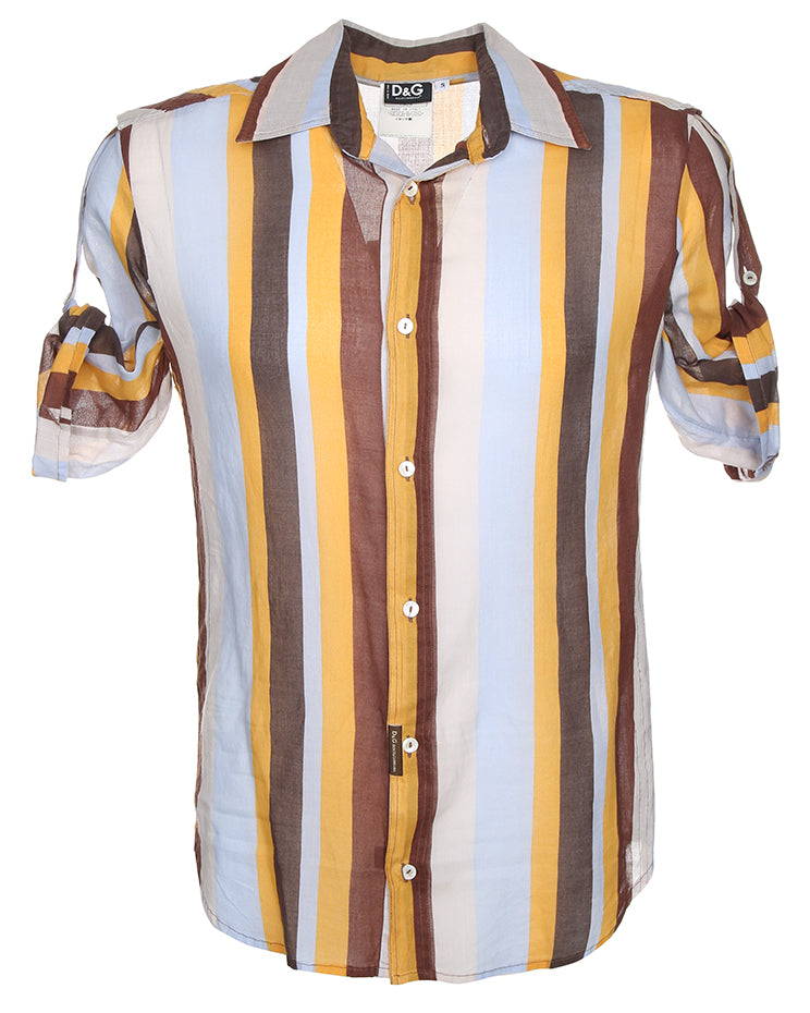 D&amp;G stripe short sleeve shirt - S