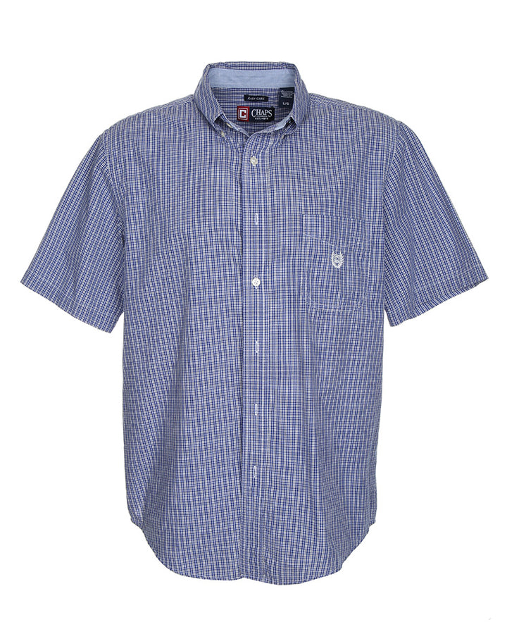 Chaps Short Sleeve Checked Shirt - L