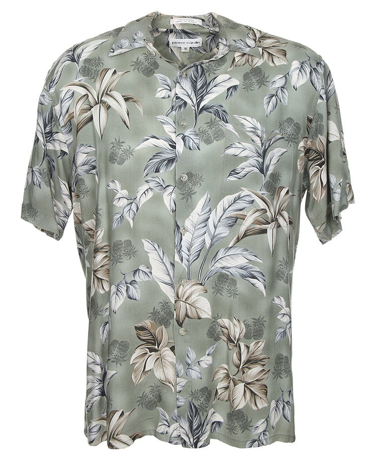 Vintage Pierre Cardin palm tree print Hawaiian shirt - XL
