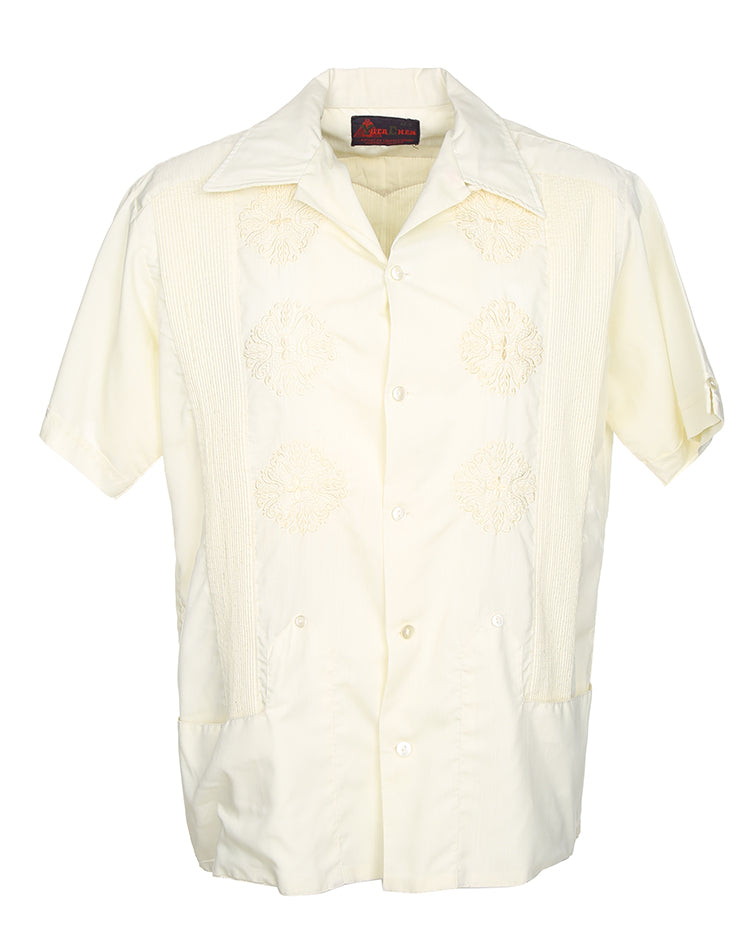 Vintage Yuca Chen embroidered plain short sleeve shirt - XXL