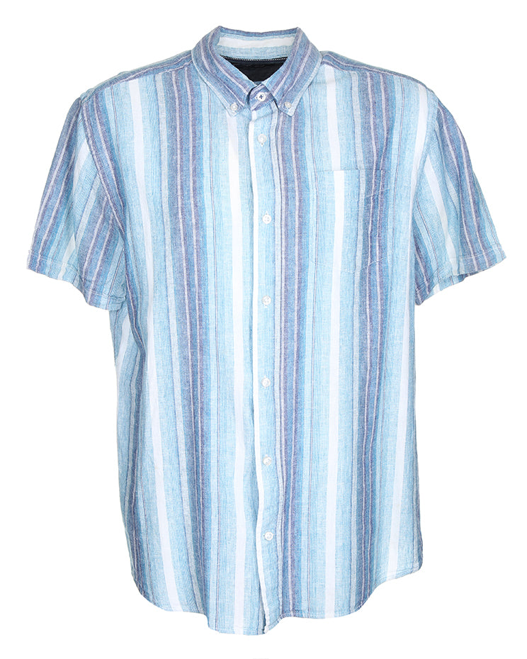 Vintage Maine striped short sleeve shirt - XXL